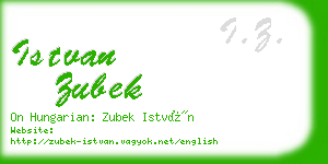 istvan zubek business card